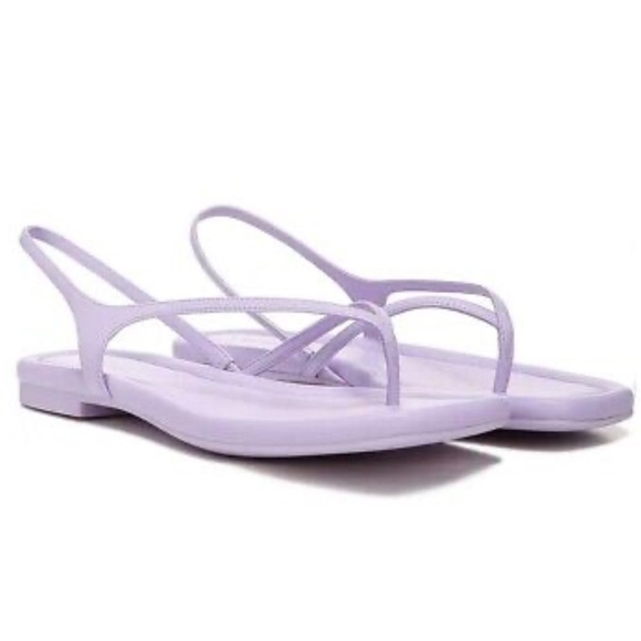 Vince Deana Leather Strappy Sandal Lilac 8.5 Purple Flip Flops - Picture 4 of 8